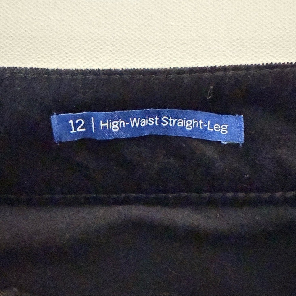 Talbots High Waist Straight-Leg Pants – Black Velvet Touch  size 12 - Picture 5 of 8